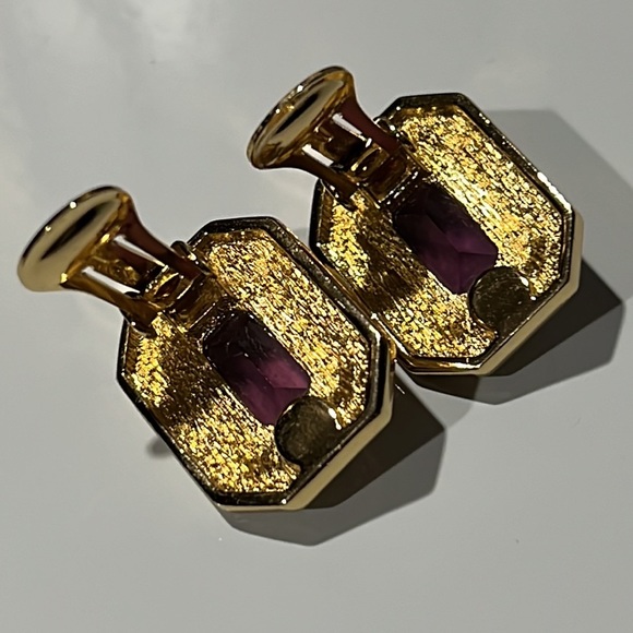 Dior vintage Clip on Earrings Crystal BEAUTIFUL - Picture 7 of 13